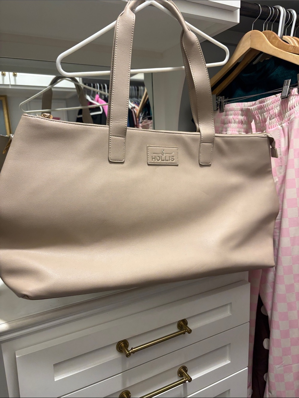 HOLLIS Weekend  Beige Tote Bag - Elegant Neutral Carryall